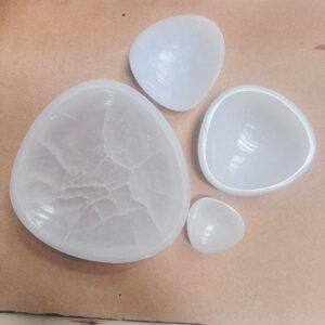 Selenite Triangle Bowl