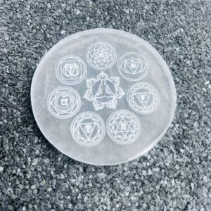 Selenite Round Disc Chakra